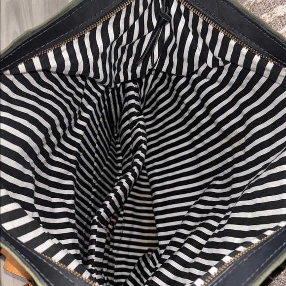 Awl Snap Waxed Canvas Leather Adjustable Backpack Tote Olive Green Black Tan - Picture 6 of 16